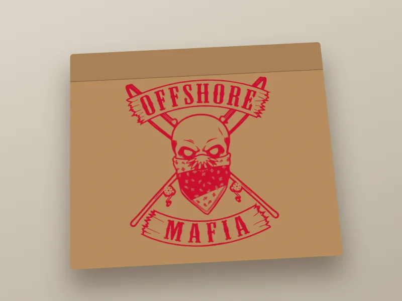 Offshore Mafia: Printed kraft box