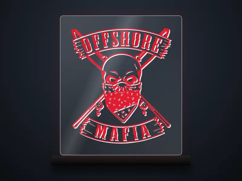 Offshore Mafia: Acrylic counter display